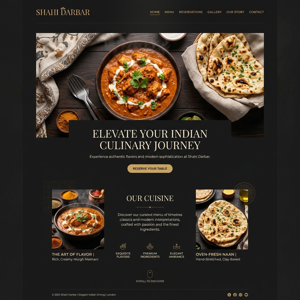Indian Restaurants Mockup