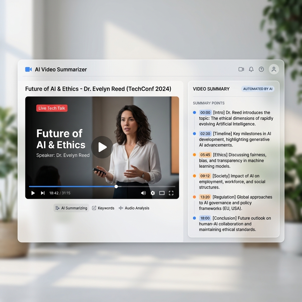 Video Summarizer Mockup